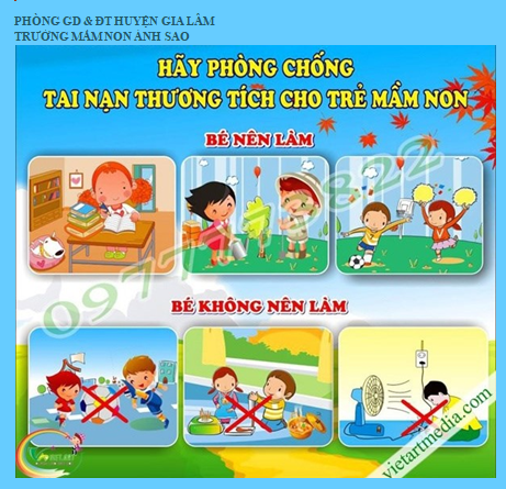 Bài tuyên truyền phòng tránh tai nạn thương tích trong trường mầm non